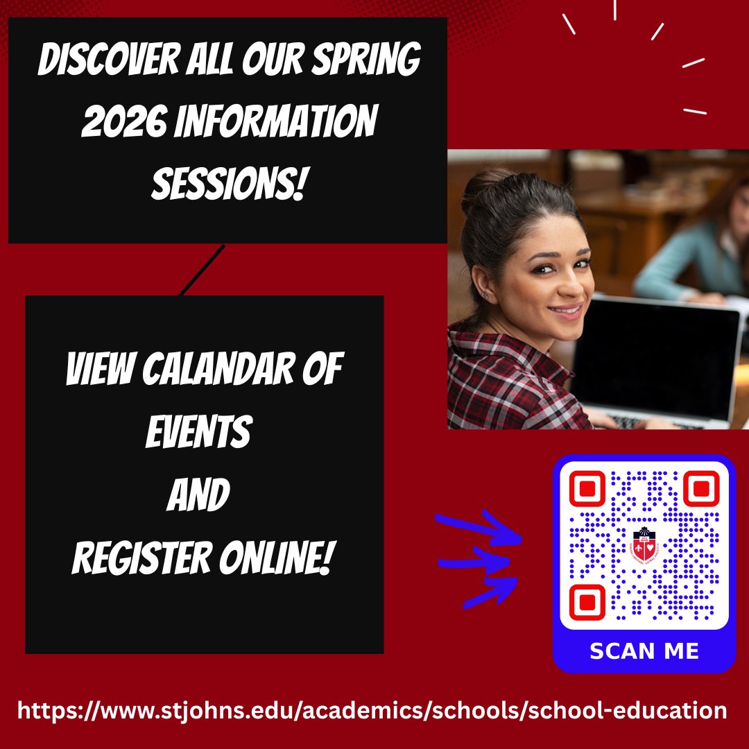 The School of Education Virtual Information Sessions are off to a great start! <a href="/StJohnsU/">St. John's University</a>
Register Now!
👇👇👇👇👇
conta.cc/4b4gpyO
#SJUSOE 
#SJUElevates
