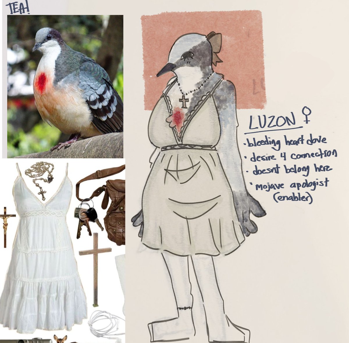 TeaKeigo's tweet image. Concept of a #catnamedmojave oc 
If I make an oc that doesn't haunt the narrative I will die