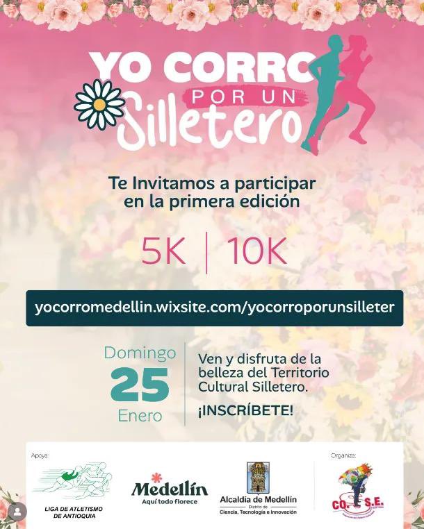 Si te gusta correr como a mí, te tengo una invitación.
Este domingo 25 de enero corremos en Santa Elena por nuestros silleteros. Es una carrera para todos.
Hacemos deporte  y cuidamos nuestras tradiciones.
Inscríbete aquí 👉 yocorromedellin.wixsite.com/yocorroporunsi…