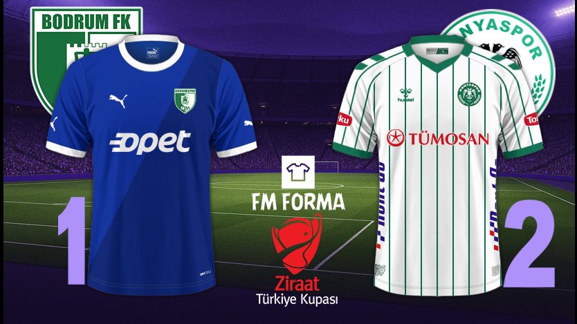FmForma's tweet image. 🏆Ziraat Türkiye Kupası
🗓15.01.2026
⏱18:00
📅B Grubu
🏟Bodrum İlçe Stadyumu
⚽️#SipayBodrumFk 1️⃣🆚#TümosanKonyaspor 2️⃣
