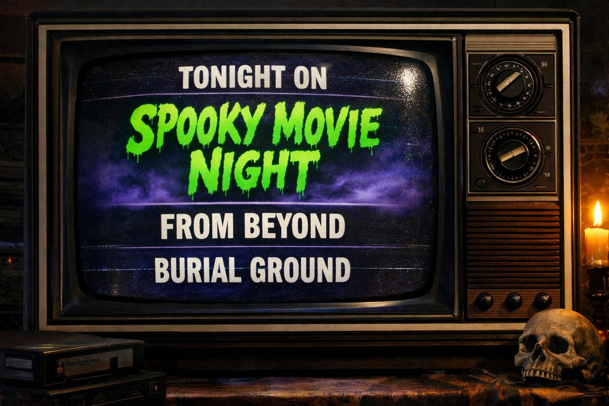spookyposter's tweet image. It's Friday! We all made it. TONIGHT IS #SPOOKYMOVIENIGHT!

Craving a break from clown world? Join us tonight at 10pm Eastern Time (EST) for a creepy casserole of cult cinema, featuring From Beyond and Burial Ground!

Find us at spookymovienight.com!