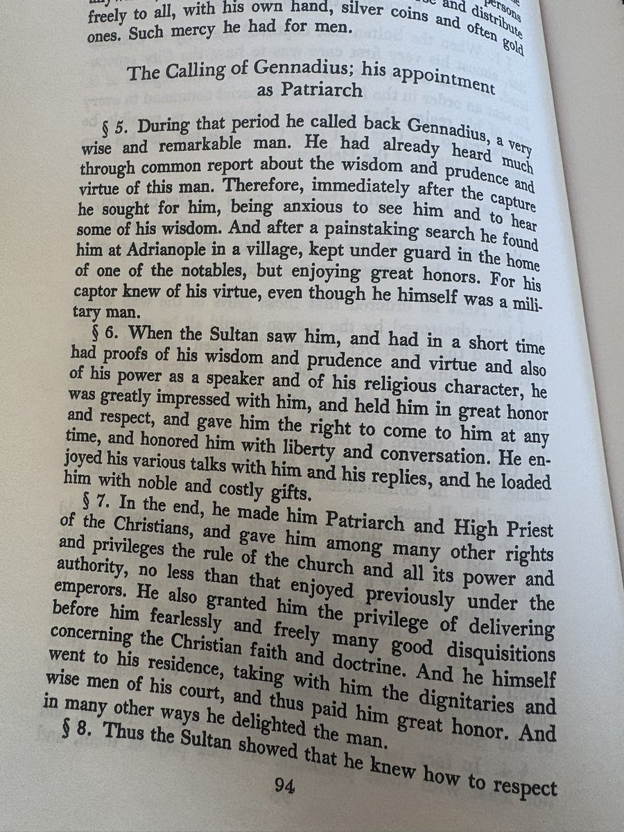 After conquering Constantinople, Mehmed the conqueror made Gennadius ...