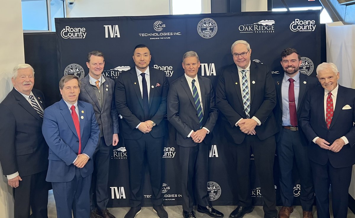 Another huge and exciting nuclear announcement for our region! <a href="/LaserisTech/">LIS Technologies Inc.</a> to create 203 jobs and invest more than $1 billion in Laser Uranium Enrichment Facility in Oak Ridge.  bit.ly/4sHqtUA