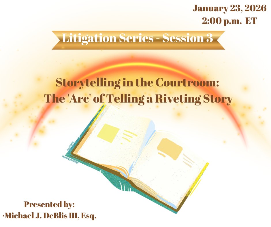 When lawyers master storytelling, clarity follows ✨
Discover how narrative mechanics sharpen courtroom persuasion.
celesq.com/webcast/litiga…
https://www.theaterofthecourtroom/litigatoin-series
#CourtroomSkills #LitigationTraining #CLE