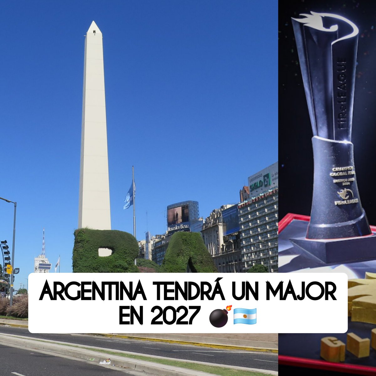 🚨💣 NOTICIA MUNDIAL: ARGENTINA SERÁ SEDE DE UN MAJOR DE COUNTER-STRIKE EN 2027.

Nuestro país tendrá un MAJOR por primera vez en su historia desde el 31 de mayo al 20 de junio de 2027.

Finalmente <a href="/FiReLeagueCS2/">FiReLEAGUE</a> <a href="/FiReSPORTSgg/">FiReSPORTS</a> LO LOGRÓ 👏