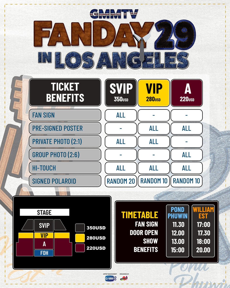 GMMTV's tweet image. The wait is over!
Get ready for "Pond Phuwin &amp;amp; William Est"

One night, one stage, unforgettable memory

Show Date: 15 March 2026
Venue : Alex theater l Glendale, CA
Tickets on sale: Ticketmaster Friday, 23 January
Pond-Phuwin : 10.30 am PST
William Est : 11.30 am PST

Don't miss…