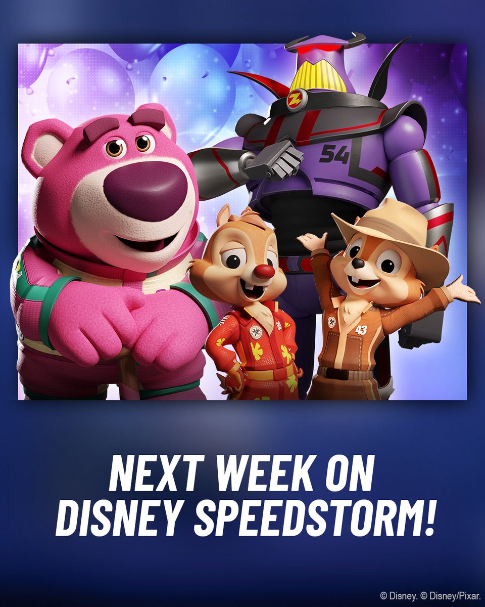 SpeedstormGame's tweet image. Coming Next on Disney Speedstorm: New Tale event, Festive Pass, and Roadmap!

✨ Starting on Monday, January 19th, take part in a new 7-day Tale event filled with Shards for Lotso, Emperor Zurg, Chip and Dale, and a handful of other rewards!

🎁 New Festive Pass releasing…