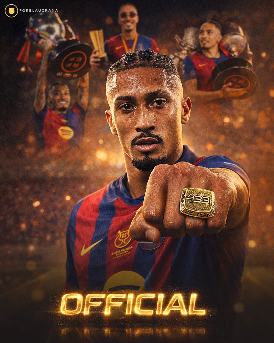 🚨| OFFICIAL: Raphinha is the winner of 433 ring as the best player in 2025, after beating Mbappe in the final.

Finally valued for his merits.