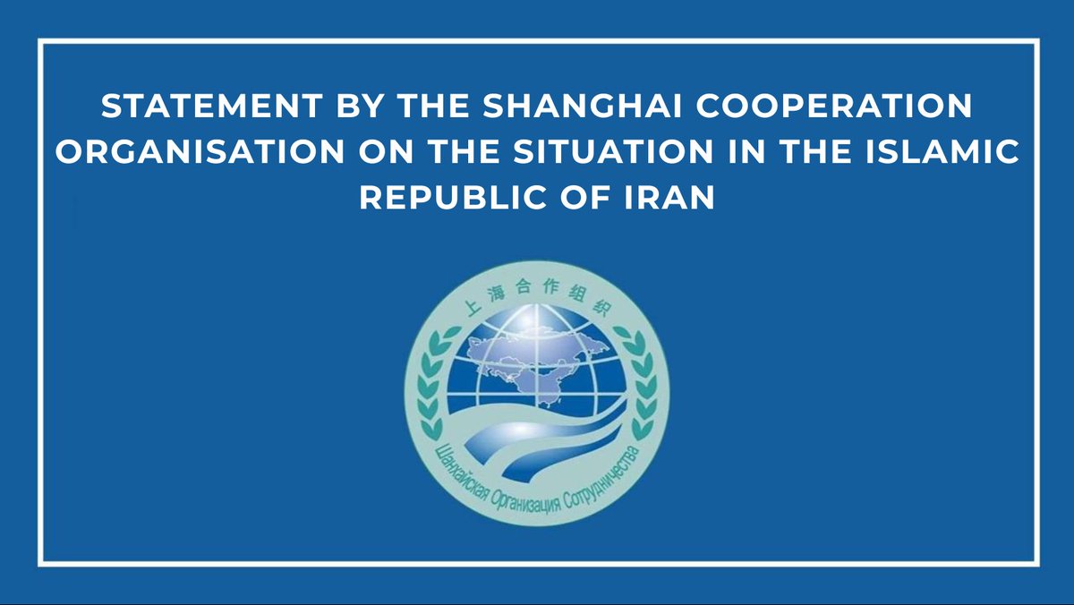 ⚡️ The Shanghai Cooperation Organisation:

The Organisation opposes interference in the internal affairs of the Islamic Republic of Iran.

The SCO calls for a peaceful settlement of the current situation in Iran through political &amp; diplomatic means.

t.me/MFARussia/28031