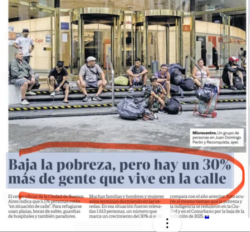 TOPOarg's tweet image. EL MILAGRO DE MILEI YA SE ESTUDIA EN EL MUNDO

Economistas de todo el mundo intentan comprender cómo es que en Argentina la inflación baja subiendo y, cuanto más disminuye la pobreza, más gente vive en la calle.