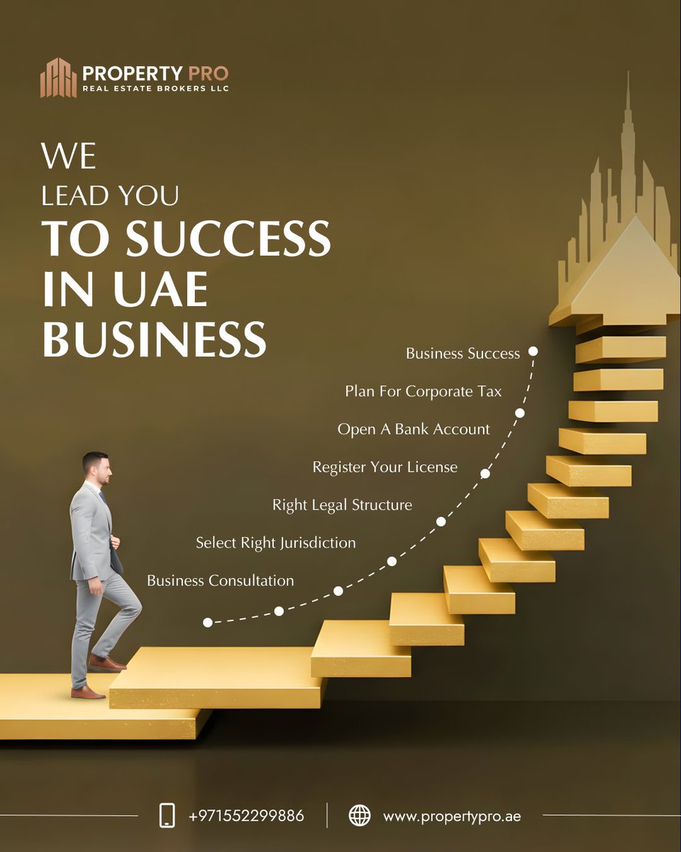 propertyprodxb's tweet photo. 🚀 Starting a business in the UAE? We guide you step-by-step: jurisdiction, legal setup, license, bank account &amp; tax planning ✅
📞 +971 55 229 9886 | 📩 info@propertypro.ae | 🌐 https://t.co/CpsN7vDjRc
#UAEbusiness #DubaiBusiness #PropertyPro https://t.co/OUNRTYvjiG