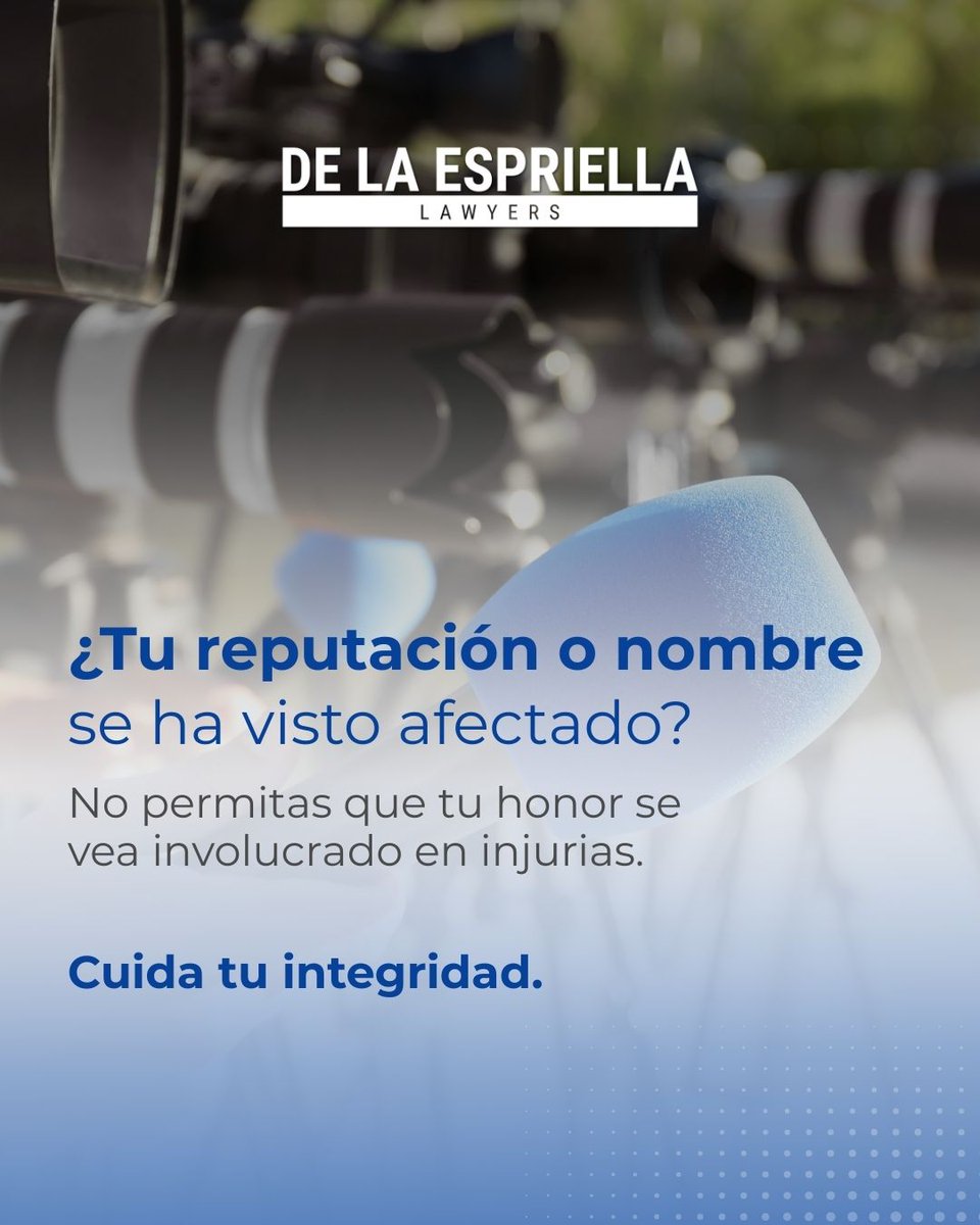 Las injurias, rumores y acusaciones falsas no deben normalizarse.
Tienen impacto legal, personal y profesional.

En De La Espriella Lawyers, protegemos tu honra, tu imagen y tu trayectoria.
Actuamos con firmeza para que la verdad prevalezca y tu reputación sea respetada.