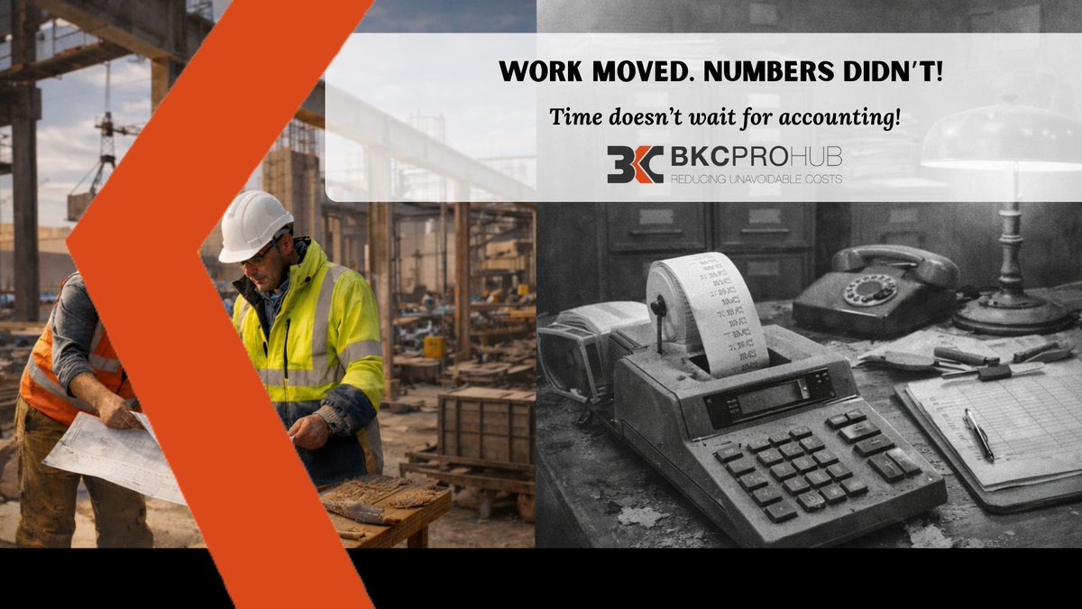 BKCProHub's tweet image. Work moved. Numbers didn’t!
Time doesn’t wait for accounting.
bkcprohub.com/construction-a… 
#ConstructionBusiness #Contractors #ConstructionManagement #SmallBusiness #Accounting #ConstructionProject #OutsourcedAccounting