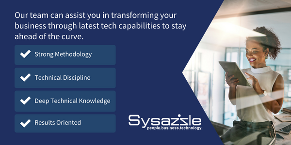 As a company, we are very focused and pride ourselves on being forthcoming and honest with all our clients and consultants. Are you ready to start your project? Contact us:

sysazzle.com
LinkedIn: bit.ly/3MScdEt

#healthcarestaffing #itcareers