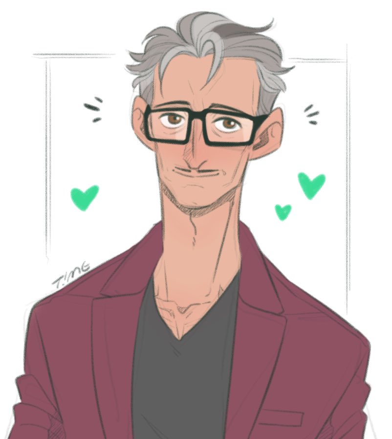 Just wanted to doodle Emmrich in Nick’s cameo fit. It works well for him. 💚#DragonAge #EmmrichVolkarin