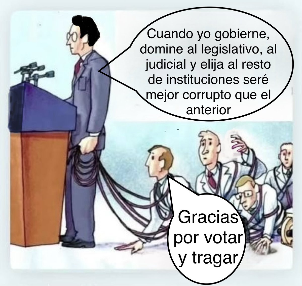 noenviolinksxdm's tweet image. Si a la fiscalía la maneja el mismo que maneja el CIS, a qué acuerdos os pensáis que va a llegar con Aldama? Los que os están vendiendo que va a caer el gobierno  no son más que parte de este régimen que pretende que sigáis mintiéndolo manteniéndolo con el vota traga. No lo veis?