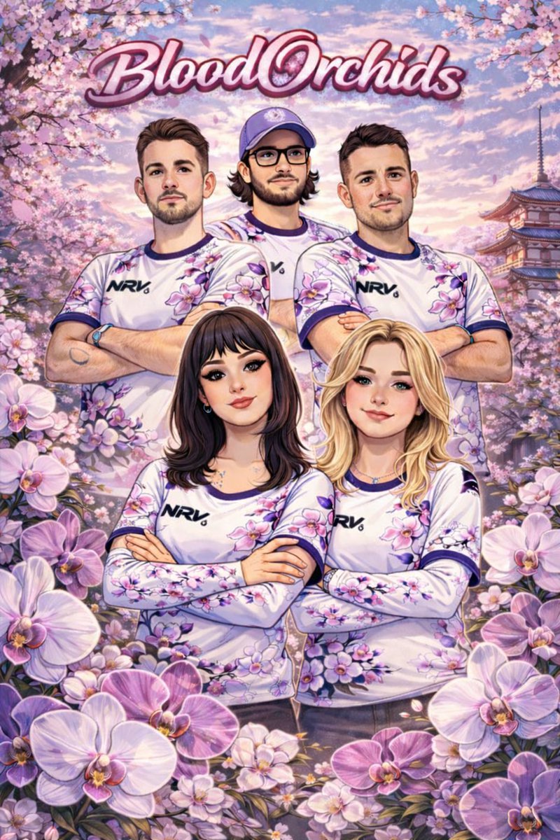 🔥La #BloodOrchids est de retour pour la <a href="/GamersAssembly/">Gamers Assembly</a> 🔥
Nouvelle édition, nouvelle line-up ⚔️

🌺<a href="/Antho_Schickel/">Anthony Thonyno Schickel</a> 
🌺<a href="/ArmadaR6s/">Armada</a> 
🌺<a href="/fhovz17/">Fhovz aka "Antagoniste"</a> 
🌺<a href="/333toile/">egly</a> 
🌺<a href="/KaRaaTK_/">𝐾𝑎𝑅𝑎𝑎</a> 

Évidemment, toujours accompagnés de nos maillots &amp; manchettes <a href="/BeNRV_Official/">BeNRV</a> pour un flow maîtrisé ✨