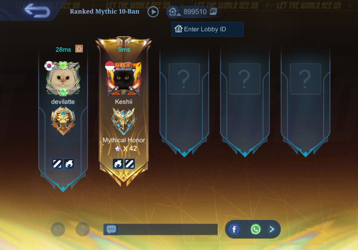 suncsett's tweet image. rank tinggal join lobby ID -gold,tank,exp