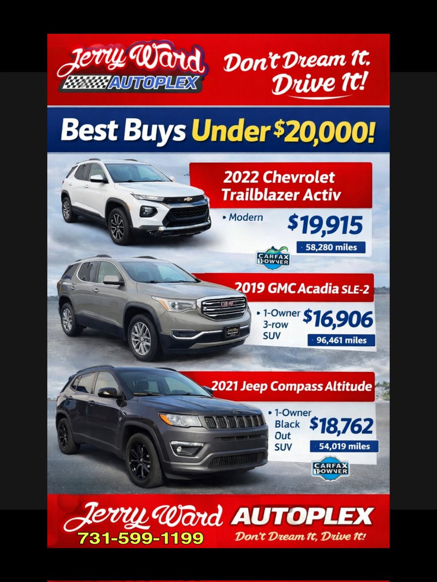 JerryWardAuto's tweet image. See the entire inventory at
👉🏻JerryWardAutoPlex.com