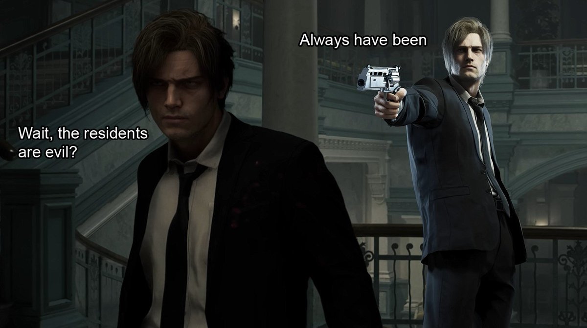 Figothefox's tweet image. I couldn't resist😂

#REBHFun #ResidentEvilRequiem