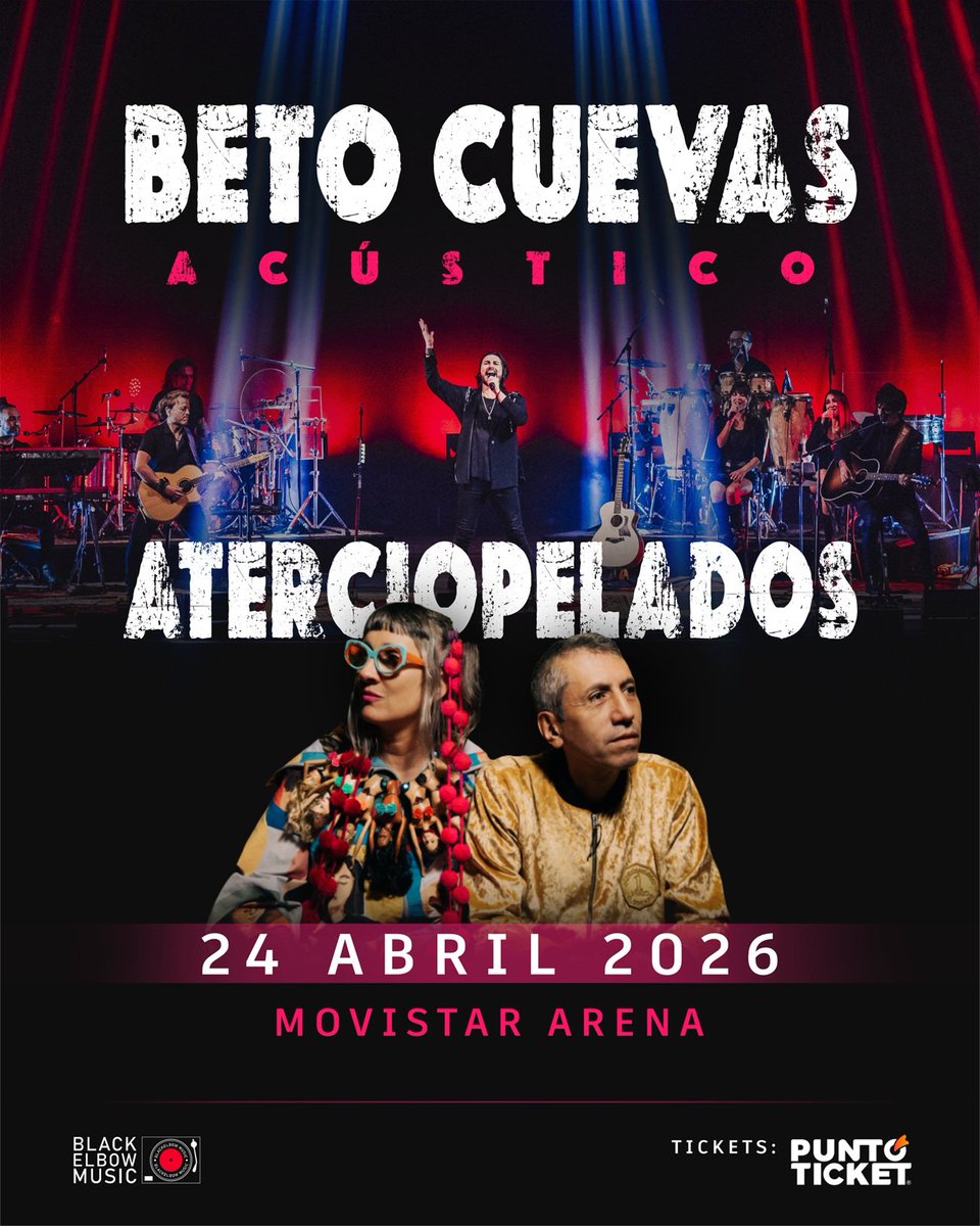 ✨ <a href="/iambetocuevas/">Beto Cuevas</a> en versión acústica llega al Movistar Arena! ✨

Tras su exitosa gira por el Teatro Municipal de Santiago y ciudades como Concepción y La Serena, el ícono del rock nacional se presenta el 24 de abril en el Movistar Arena, acompañado por los legendarios