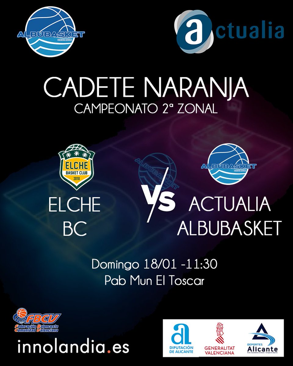 Partidos de nuestros cadetes para éste fin de semana. 💪🏼💙

Suerte a todas ytodos! 🍀

#albubasket #albufereta #respetaelbaloncesto #fbcv #baloncesto