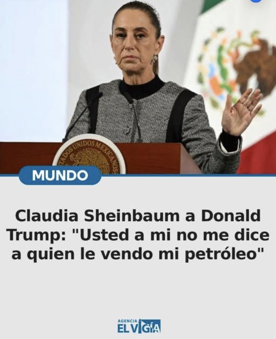 DosRunas's tweet image. México envió en buque a Cuba con 85.000 barriles de Crudo, y la presidenta Claudia Sheinbaum le dijo a Donald Trump: "Usted a mi no me dice a quien le vendo mi petróleo".  
"El petróleo es de los mexicanos y para los mexicanos. Ni Estados Unidos ni ningún otro país tiene voto en…