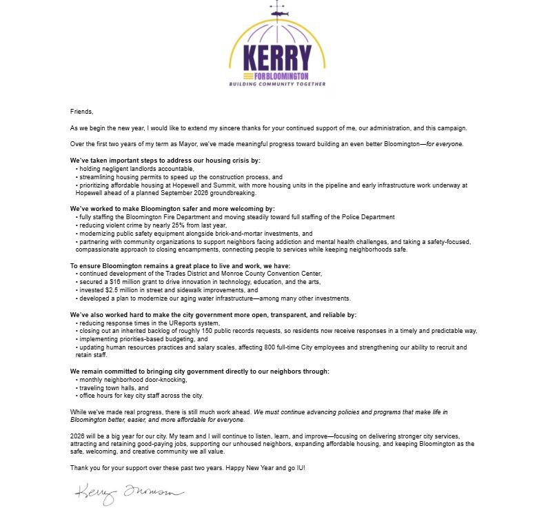Check out Kerry’s recent message to supporters outlining  the progress our city is making, together…