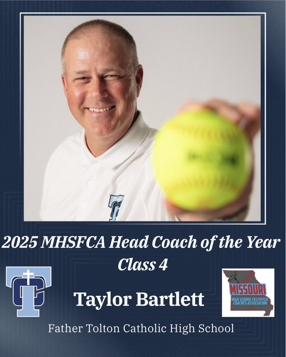 tbartlett76's tweet image. Definitely a team award…but honored to receive the recognition two years in a row. @ToltonSoftball @Mo_HSFCA
