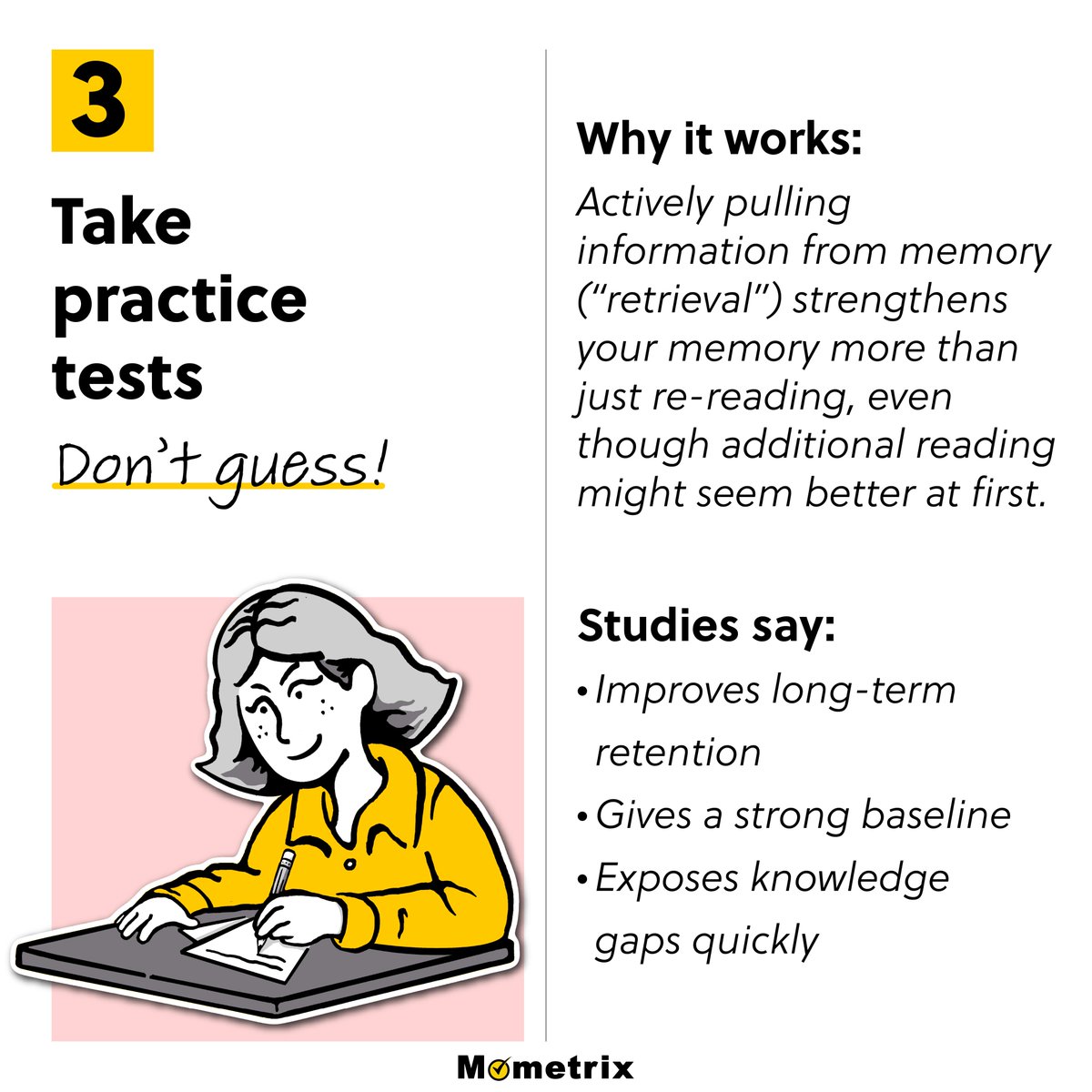 New year, new study habits!

Make 2026 your least stressful and most productive academic year with these 3 study habits.

Want more #studytips? Check out our online Study Secrets Course to make sure you continue building the right study habits this year: tinyurl.com/mometrixstudyc…