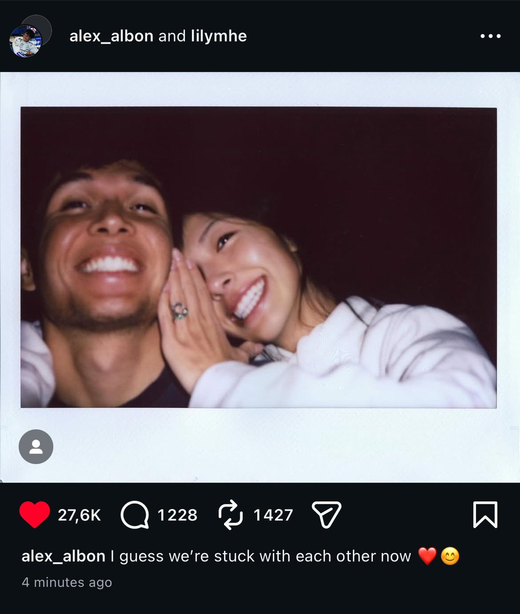 ln4norris's tweet image. ALEX AND LILY ARE ENGAGED OMG SO CUTE 😭