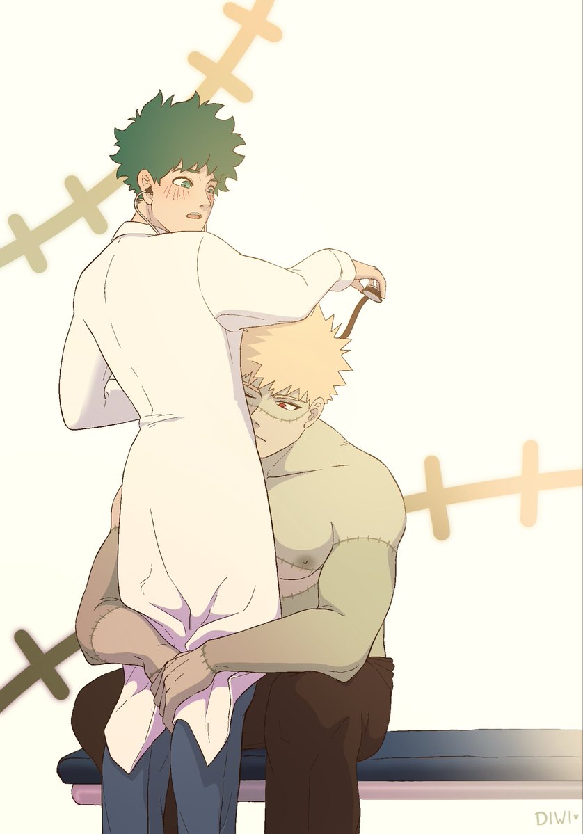 DiwiPion's tweet image. Between the big calendar project and the update of X I had to take a big break for a while, but now I'm back! 
And After all these different AUs, I'm giving you my all-time favorite again 🧡💚

#bkdk #bakudeku #ktdk