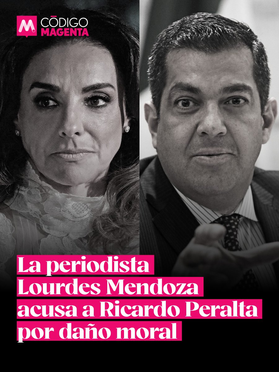 ⭕️ Lourdes Mendoza (<a href="/lumendoz/">Lourdes mendoza</a>), periodista y analista política, está analizando demandar por daño moral a <a href="/Ricar_peralta/">Ricardo Peralta S</a>, quien fue titular de la Administración General de #Aduanas y subsecretario de Gobernación en el sexenio de <a href="/lopezobrador_/">Andrés Manuel</a>.

🔹La periodista, quien está siendo