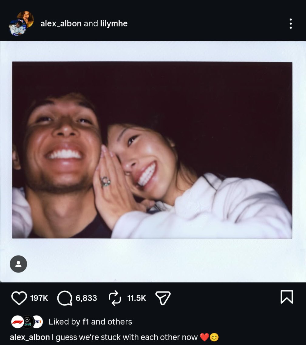 💍Albon and Lily are officially engaged