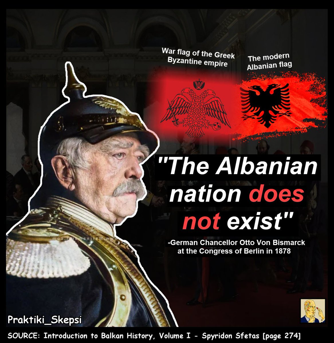 praktikiskepsi's tweet image. ❌A silly statement from a prime minister of a minor nation that did not exist before the 19th century. The European powers never recognised a separate Albanian identity until the beginning of the 20th century, simply because the Shqiptarë people were considered Ottoman Turks by…