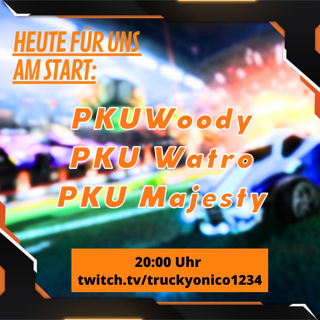 🔥 MATCHDAY🔥

Erster Spieltag in der <a href="/RivalRushRL/">Rival Rush</a> Season 2 Div. 4. Heute trifft unser Team auf das Team von <a href="/VisionaryEsp/">VisionaryEsports</a> .

Wann? Heute, 20:00 Uhr
Wo? 🔴LIVE auf twitch.tv/truckyonico1234

#PKU #PKUeSportseV #PKUeSports #esport #esports #rivalrush #rocketleague