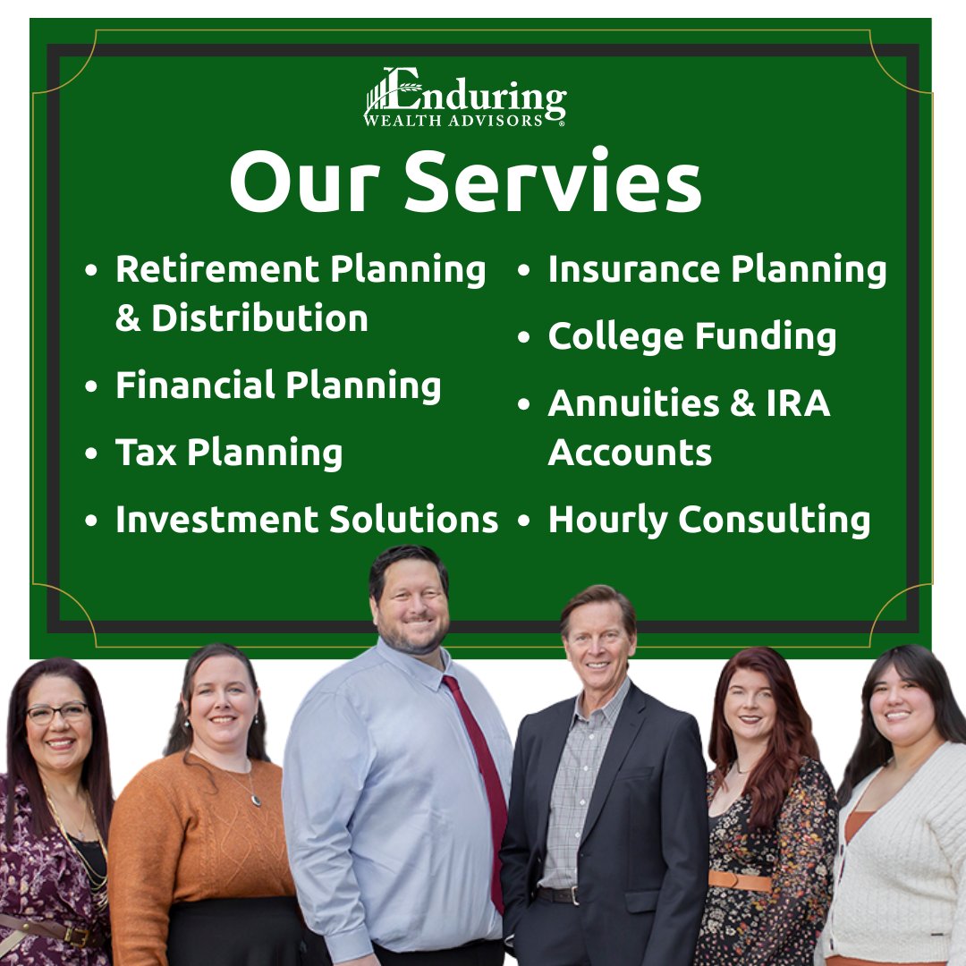 Enduring_Wealth's tweet photo. Your financial life deserves a plan that works as hard as you do. Enduring Wealth℠ helps you build confidence today and for the future. Ready to get started? https://t.co/DllBOykBgi https://t.co/AG7XKPxBQK