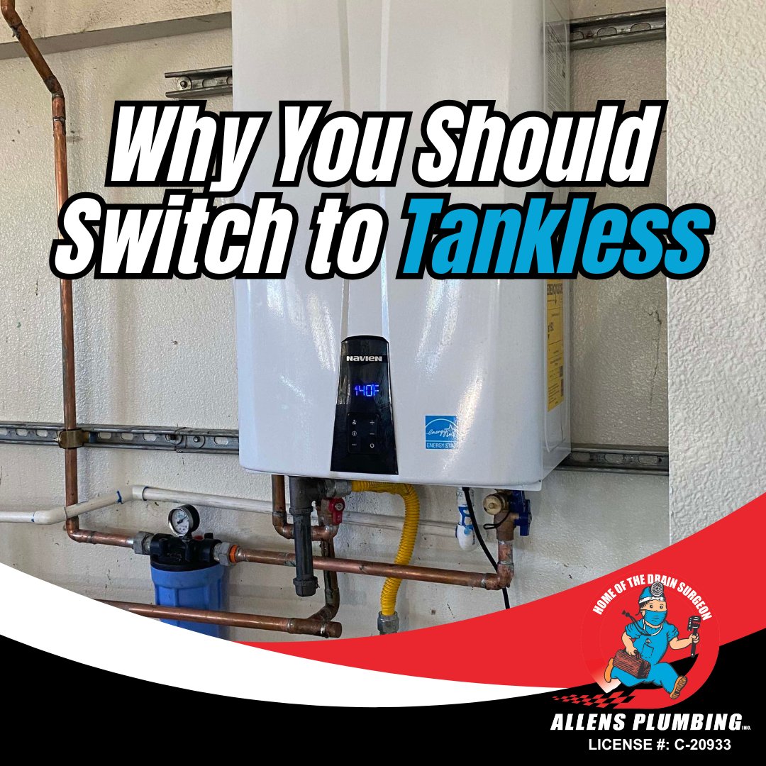 • Endless hot water
• Lower energy use
• Saves space
• Longer system lifespan
• Great for Hawai‘i’s climate

Thinking about upgrading? Allens Plumbing can help.

#AllensPlumbing #TanklessWaterHeater #HawaiiHomes