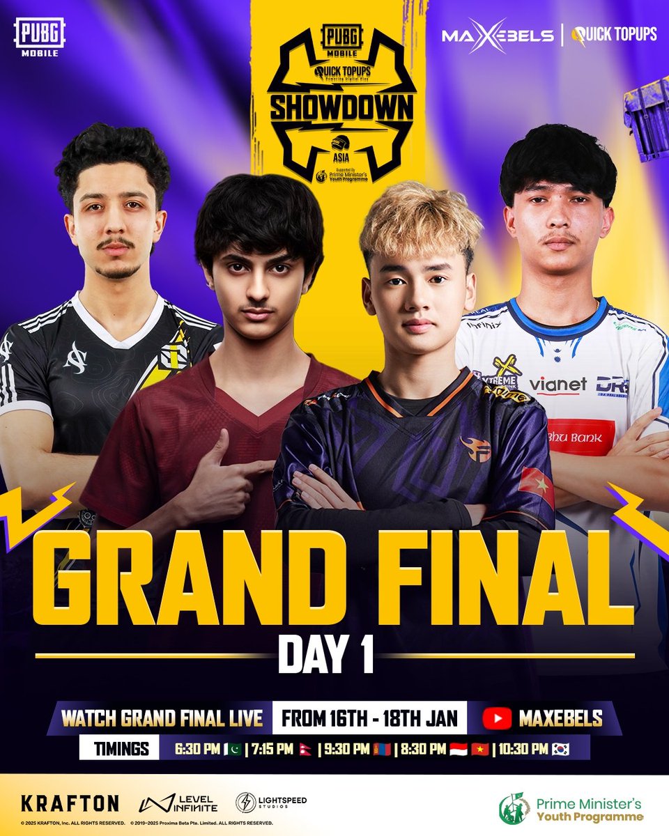 The biggest PUBG clash hits its final stage Live showdown, instant top ups,  non-stop action. https://t.co/pssIlWjQ7M #PUBG #PUBGMobile #QuickTopups  #BIGBAAT #GamingPakistan #Esports #LiveShowdown #Falak #Nocki #Crypto