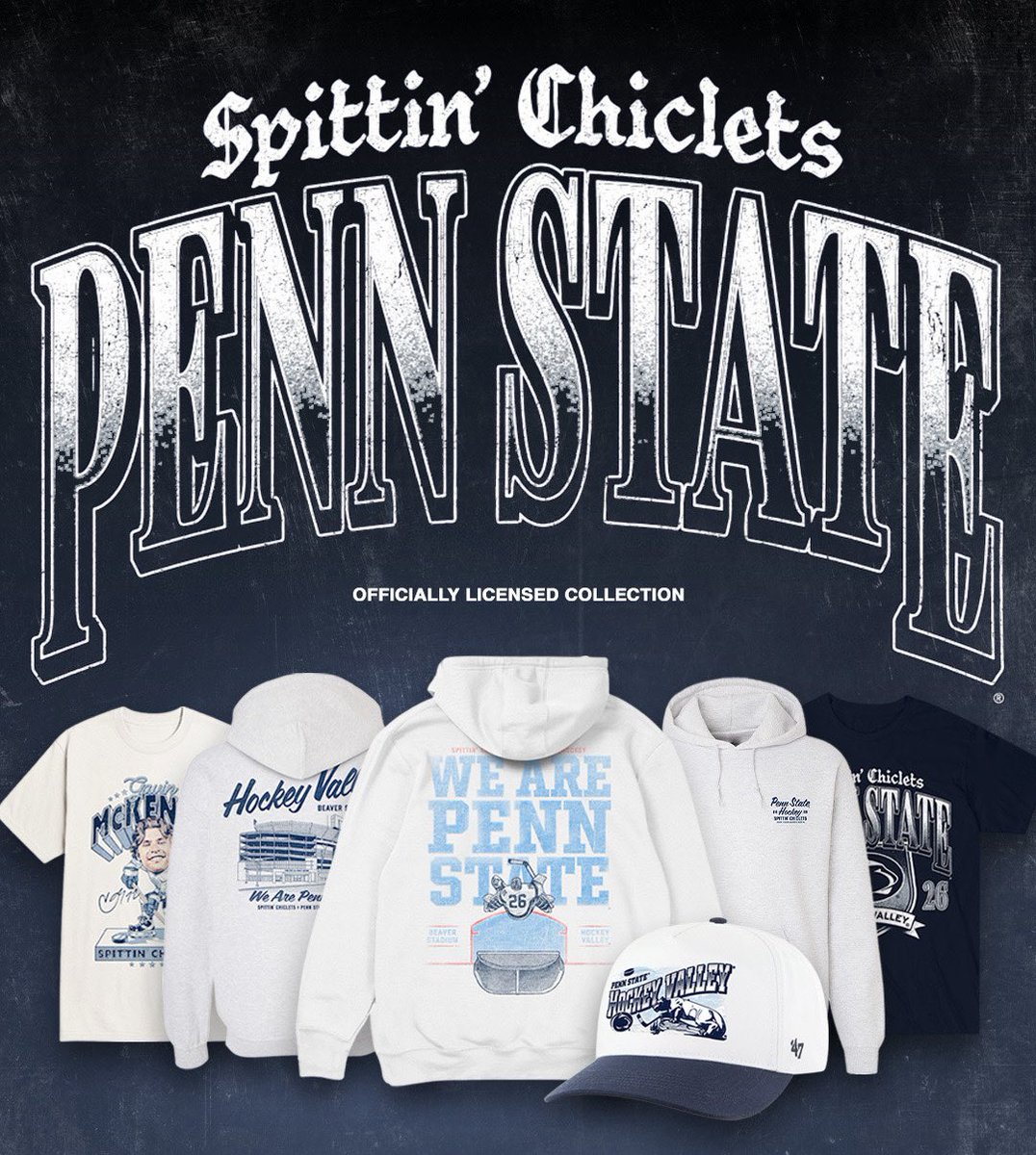 spittinchiclets's tweet image. WE DROPPED SOME HEAT WITH @PennStateMHKY AND GAVIN MCKENNA 🔥

Limited edition grab while you can! 

store.barstoolsports.com/collections/pe…