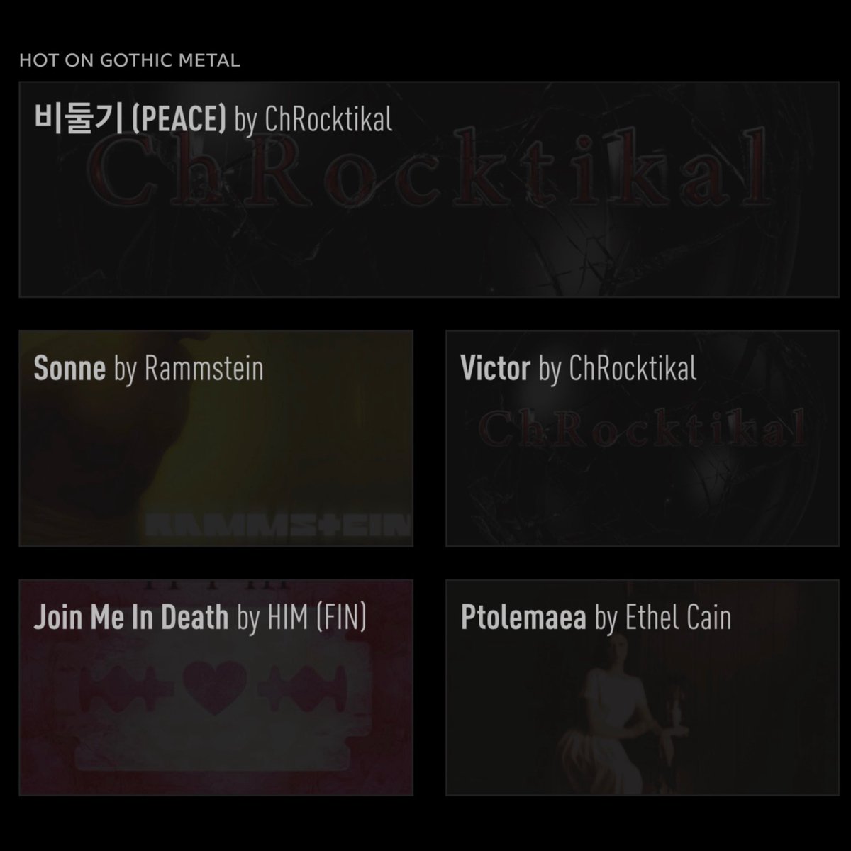 Genius_kor's tweet image. #GeniusCharts | New rock band #ChRocktikal (@CRTK_official), led by #SIYEON of #Dreamcatcher, dominates the Genius Korea K-Rock chart, taking all Top 5 spots with title track “비둘기 (PEACE)” at #1!

“비둘기 (PEACE)” also debuts at #1 on the Gothic Metal Songs chart!