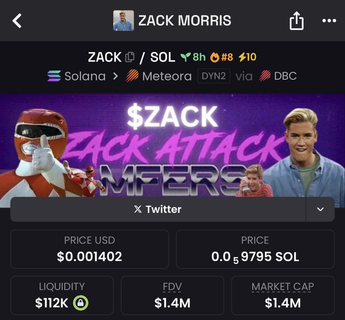 Zack was like the Alon of trenches!

Glad he is back savings our bags!

Aped $Zack

DtTPiFFX5oNnozjfoyYfDRFcSdPDuJNkYaZeEvSCBAGS