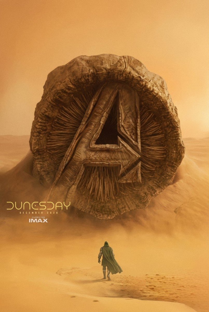 MCU_Direct's tweet image. Robert Downey Jr. has shared new DUNESDAY art by @Bosslogic featuring Doctor Doom on Arrakis: