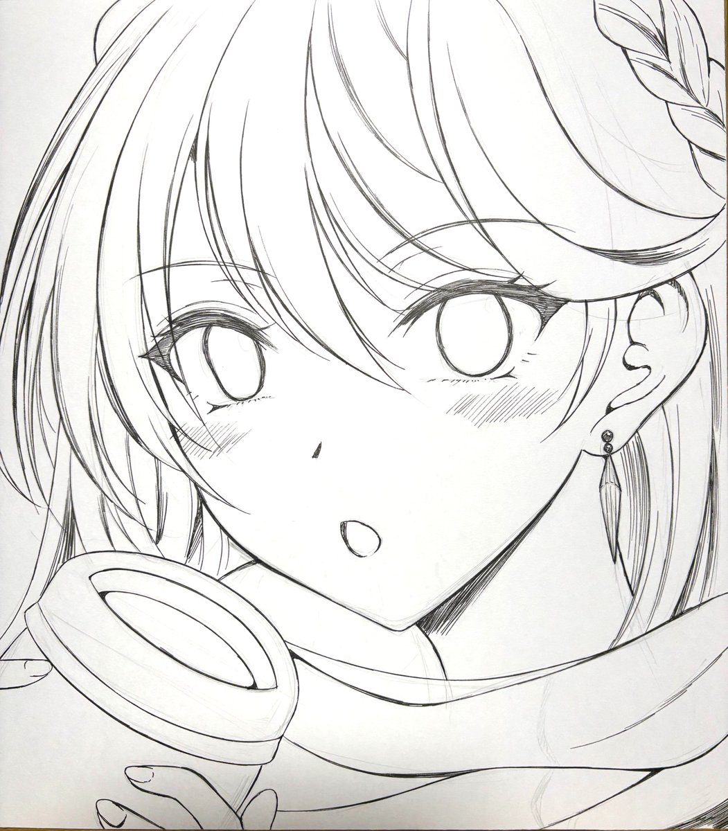 今回の色紙(着色中)その弐🖌️ 