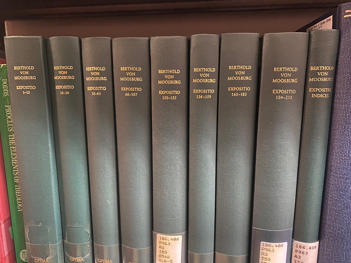 How wonderful it would be to have the time to read the Elements of Theology along with the whole of Moosburg’s Commentary.

Another post-dissertation project.

CPTMA publishes some beautiful editions btw.