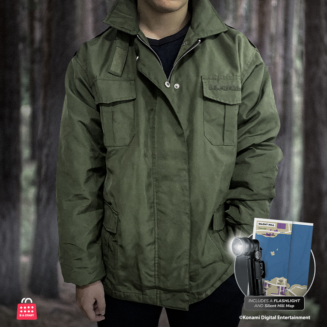 OKSGEAR's tweet image. Ready to return to Silent Hill? ✉

The Exclusive Edition James Jackets inspired by the look of James Sunderland in SILENT HILL 2 are back as a 2026 pre-order for those ready to step into the fog again.

Choose your favorite version: Original or New Edition.
Shipping March 2026.…