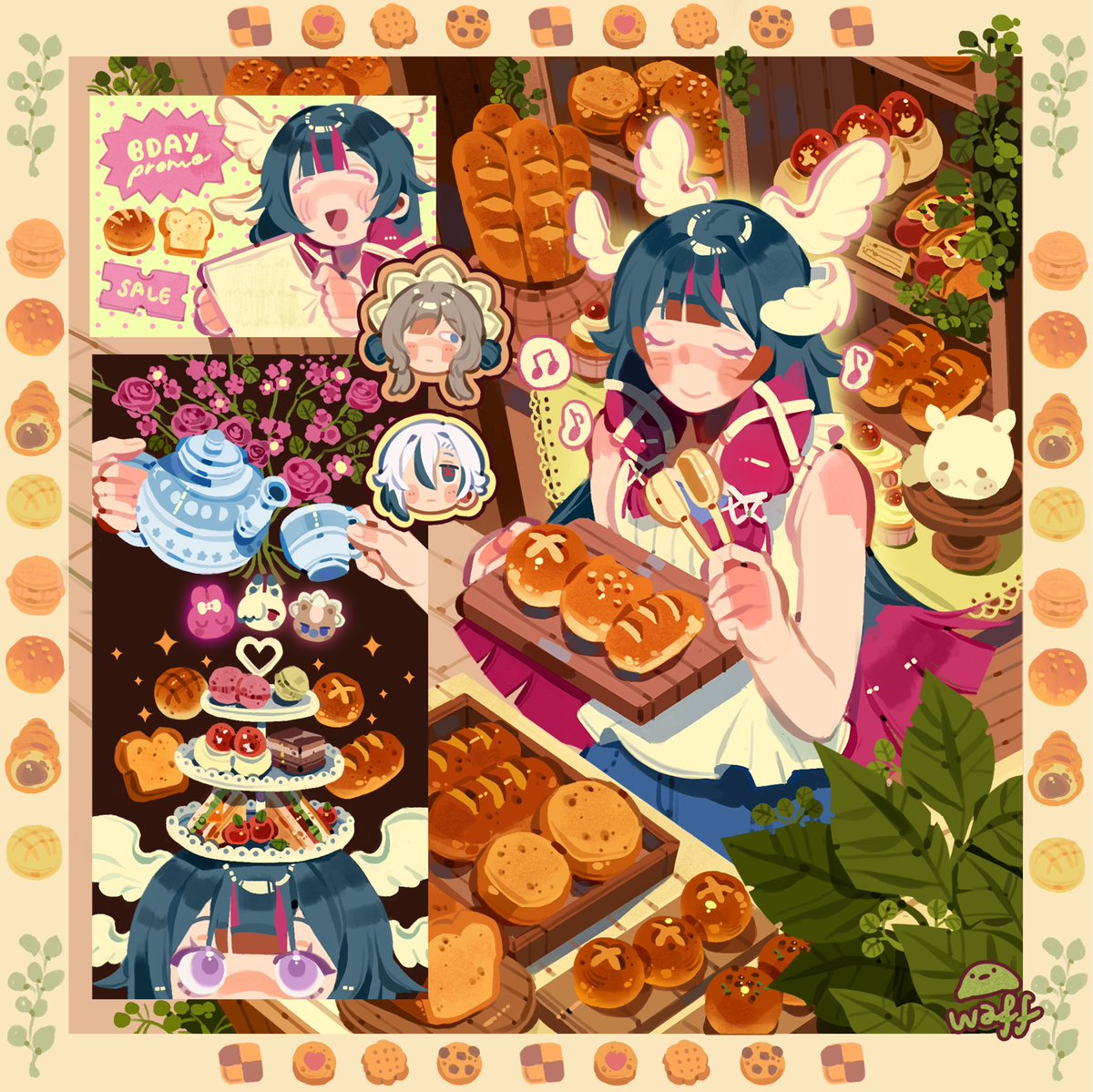 0waff537's tweet image. tea bread and sweets !!!!

#columbina #genshinimpact