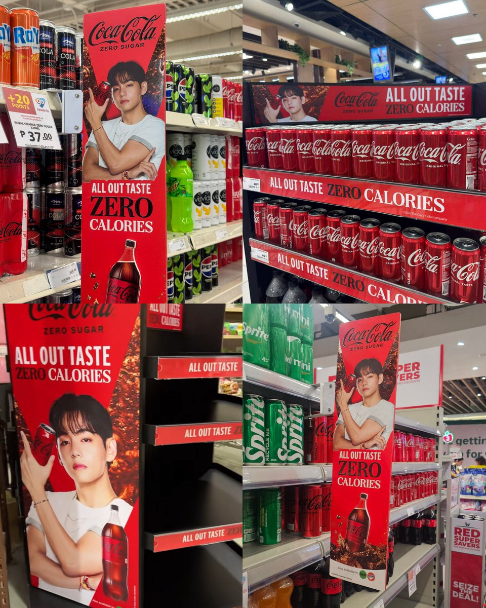 uktaekook's tweet photo. 📸 Taehyung’s Coca Cola displays in shops in the Philippines 🇵🇭 🥤 (ctto)

TAEHYUNG COCA COLA AMBASSADOR
KIM TAEHYUNG X COKE ZERO
#TaehyungxCocaCola
#VxCocaCola https://t.co/RQLGkmslg9