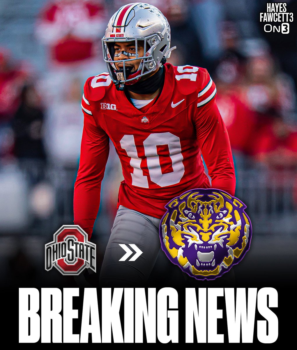 Hayesfawcett3's tweet image. BREAKING: Ohio State true freshman transfer Safety Faheem Delane has Committed to LSU, he tells @On3

The 6’2 210 S will have 3 years of eligibility left

He was ranked as a Top 75 Recruit in the 2025 Class (per On3 Industry)

on3.com/transfer-porta…
