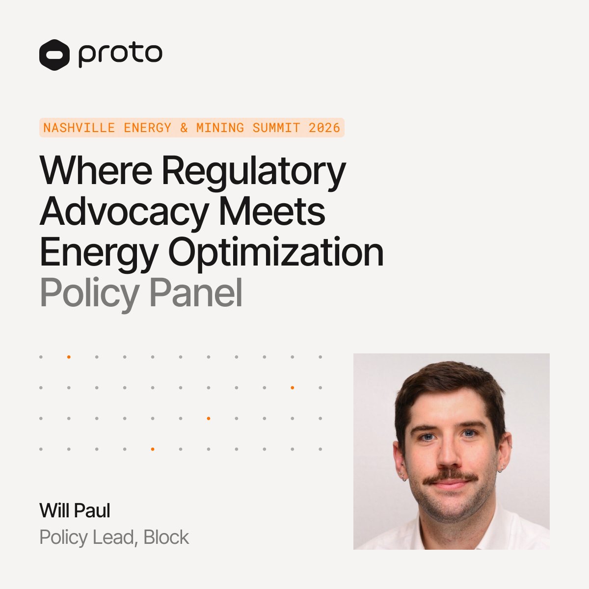 protomining's tweet image. Energy policy isn’t theoretical - it shows up on the grid.

Next week at Nashville Energy &amp;amp; Mining Summit at @bitcoinpark_ , @wpaulblock  our Policy Lead at @blocks will sit down with @zackcohen_  from @bitcoinpolicy and @Sully21  from White Oak Strategies to talk through what it…